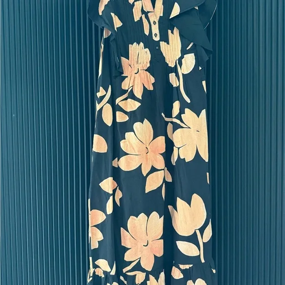 Anthropologie Maeve Black Floral Dress - Picture 2 of 5